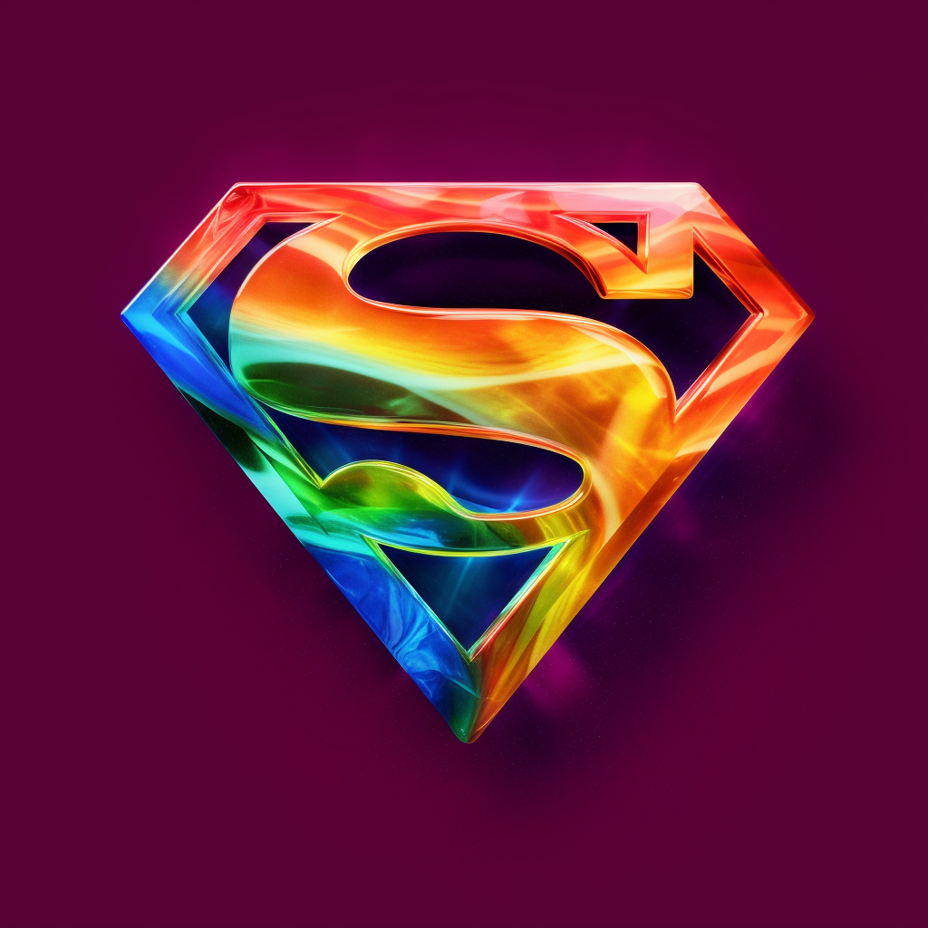 reallynotsure_Dynamic_Superman_Logo_in_the_Rainbow_Glass_Style_1865b99a-44b2-4513-8316-65b7e24dc9b0.PNG