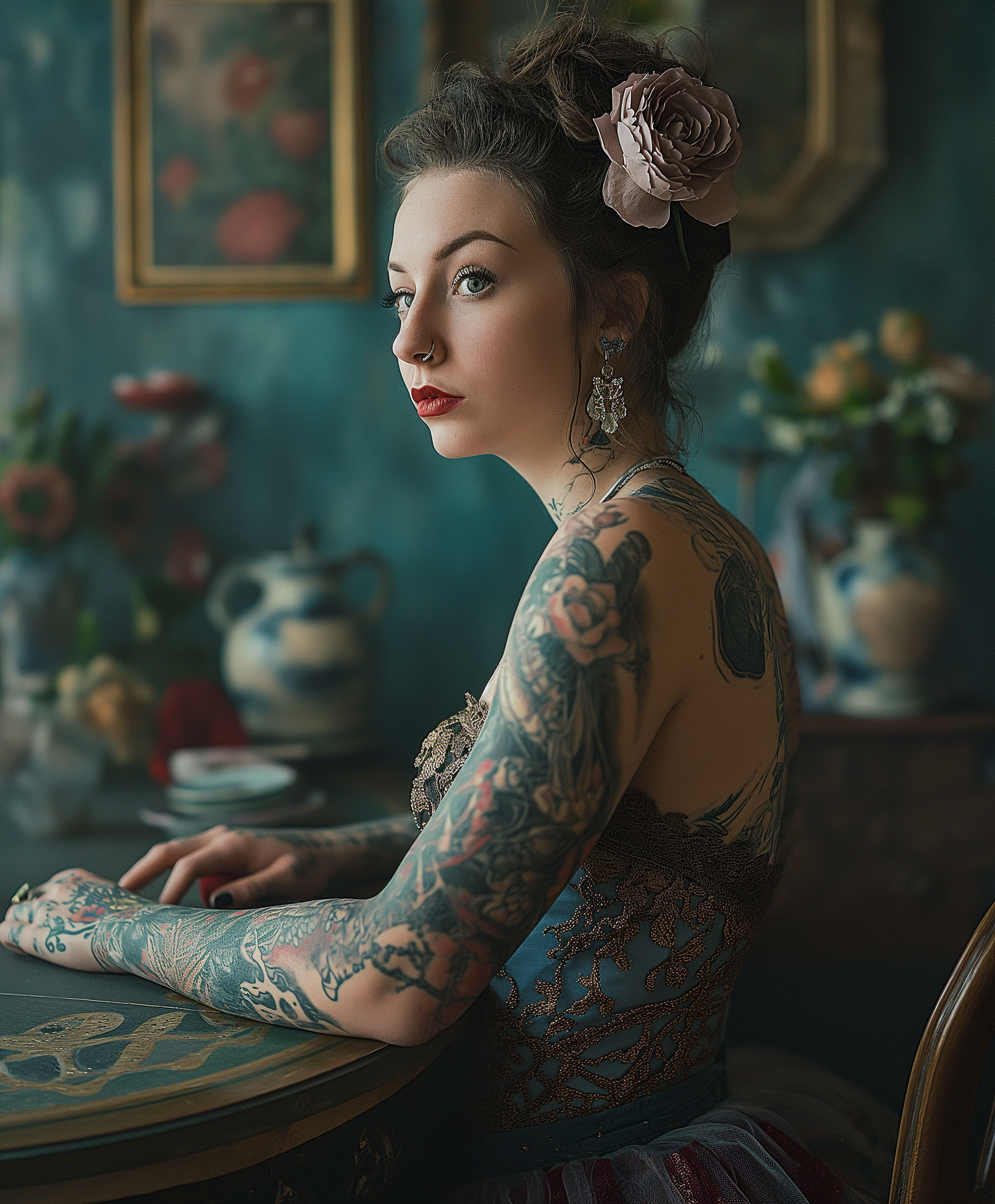 reallynotsurennnjjjjjjkj_a_young_woman_in_a_tattooed_dress_sitt_b62619d8-dff4-4797-9235-8cfad94ac648.PNG