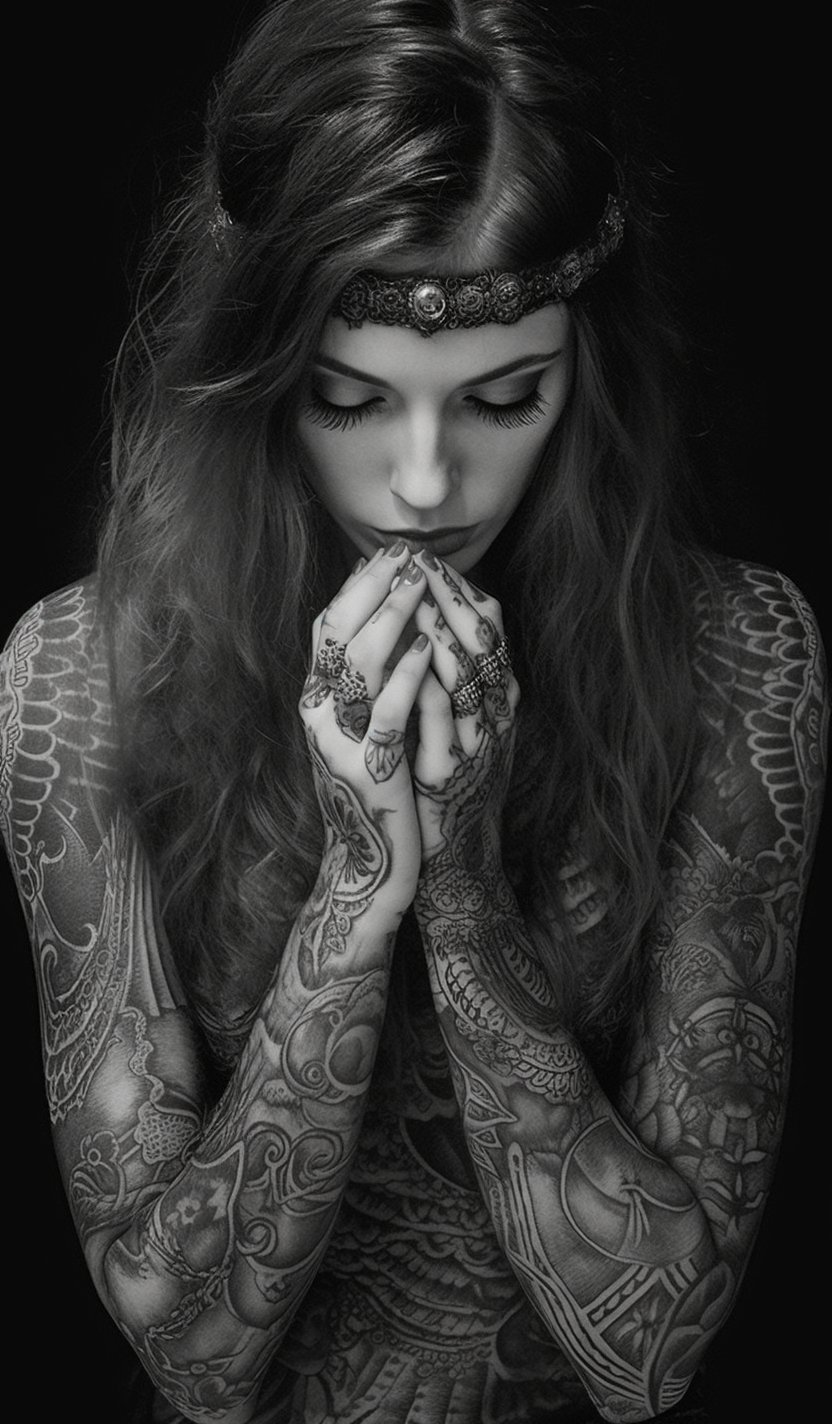 reallynotsure_a_woman_with_tattoos_and_her_hands_up_in_the_styl_29bf9200-78f3-4688-b383-a39c51fbb658.PNG